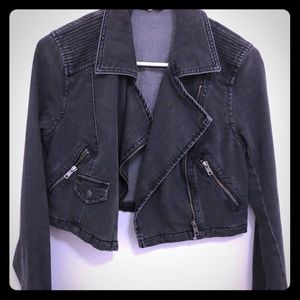 Free people “Moto” denim jacket